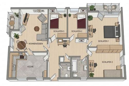 Foto - 5 Zimmer Etagenwohnung zur Miete in Bad Fallingbostel