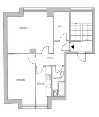 Foto - 2.5 Zimmer Dachgeschoßwohnung zur Miete in Mülheim an der Ruhr