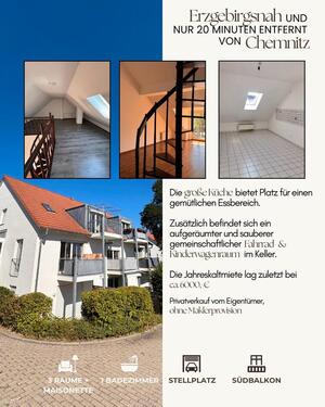 Foto - 3 Zimmer Maisonettenwohnung zum Kaufen in Burkhardtsdorf