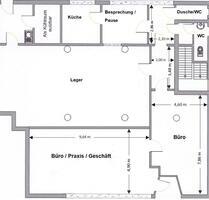 Geschäfts-Büroräume+ Lagerraum ges. 214qm zu vermieten in Du Süd - Duisburg Huckingen