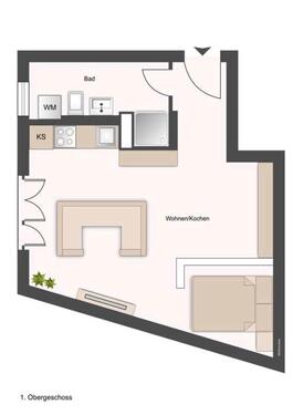 Foto - 1 Zimmer Etagenwohnung zur Miete in Leipzig