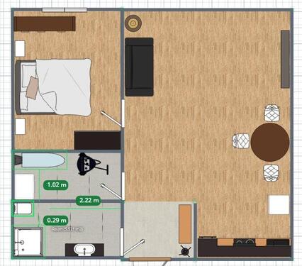 Foto - Großzügige 2 Zimmer Mietwohnung mit WBS