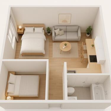 Foto - Wohnung 61m 525€ - 525,00 EUR Kaltmiete,