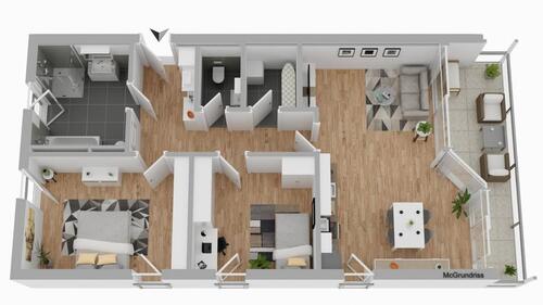 Foto - 3-Zimmer Neubau Mietwohnung - 862,00&nbsp;EUR Kaltmiete, ca.&nbsp; 87,00&nbsp;m&sup2;