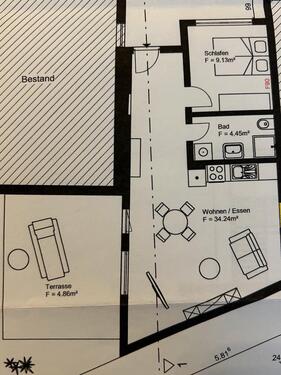 Foto - Wohnung zu vermieten - 595,00&nbsp;EUR Kaltmiete, ca.&nbsp; 49,00&nbsp;m&sup2;