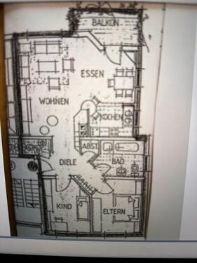 Foto - Gepflegte 3,5 Zimmer-Wohnung mit Balkon und Einbauküche in Gründa