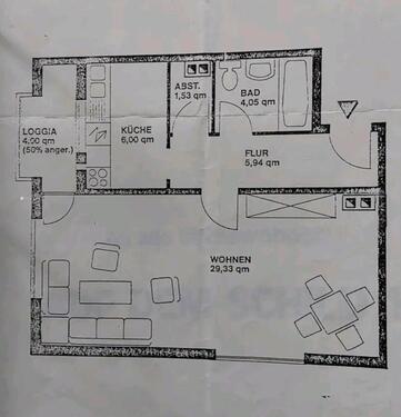 Foto - 1 Zimmer Etagenwohnung zur Miete in Lübeck