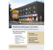 STUDENTENWOHNUNG in Wuppertal-Cronenberg zu vermieten