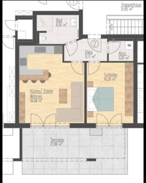 Foto - Helle 2-Zimmer Wohnung Terassenwohnung in Waldkraiburg