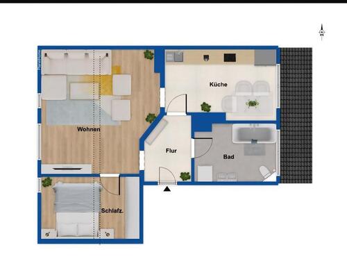 Foto - 2 Zimmer Dachgeschoßwohnung in Rheinberg