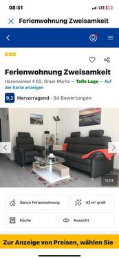 Foto - Zwei Zimmer Ferienwohnung - 80,00&nbsp;EUR Kaltmiete,
