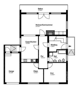 Foto - 3 Zimmer Etagenwohnung in Kassel