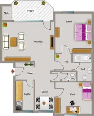 Foto - 3.5 Zimmer Etagenwohnung zur Miete in Neukirchen-Vluyn