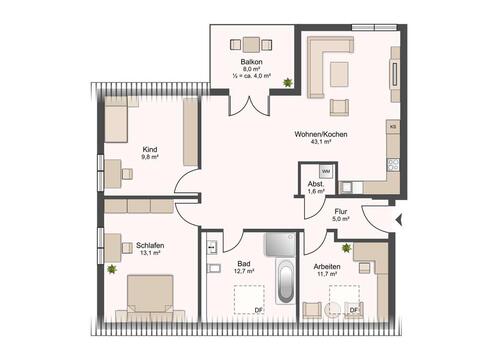 Foto - 4 Zimmer Etagenwohnung zur Miete in Bad Düben