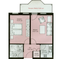 2 Zi - KÜ - Bad in Bad Kreuznach zu vermieten