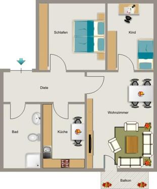 Foto - 3.5 Zimmer Erdgeschoßwohnung zur Miete in Mülheim an der Ruhr