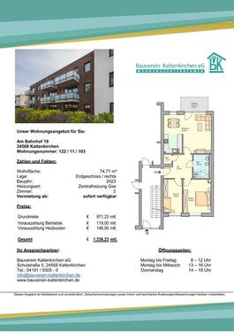 Foto - Erdgeschosswohnung im Neubau Am Bahnhof 19 und Stellplatz-Option