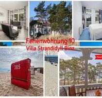 FeWo 10 Villa Strandidyll Binz: 1. Reihe, Meerblick & Strandkorb