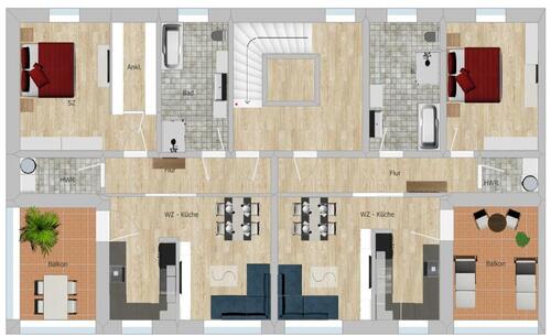 Foto - 2-Raum-Wohnung mit Balkon - 650,00&nbsp;EUR Kaltmiete, ca.&nbsp; 73,00&nbsp;m&sup2;