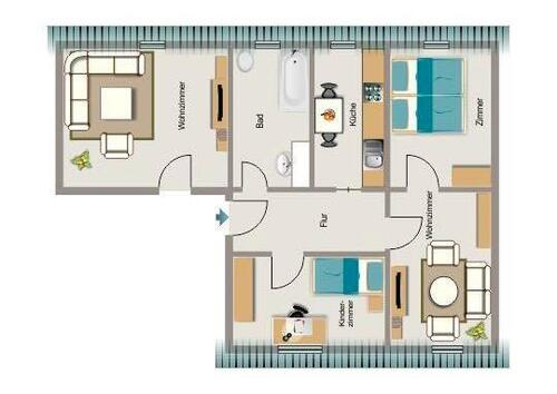 Foto - 3.5 Zimmer Dachgeschoßwohnung zur Miete in Bottrop
