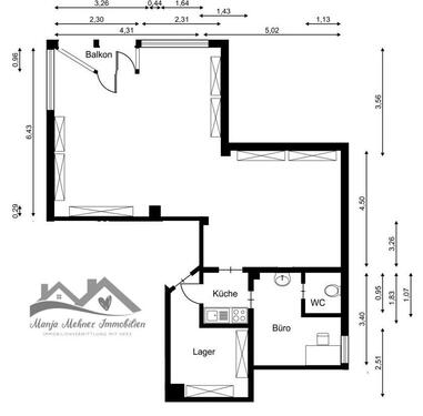 Foto - Möblierte 76 m² Gewerbefläche in Top-Lage