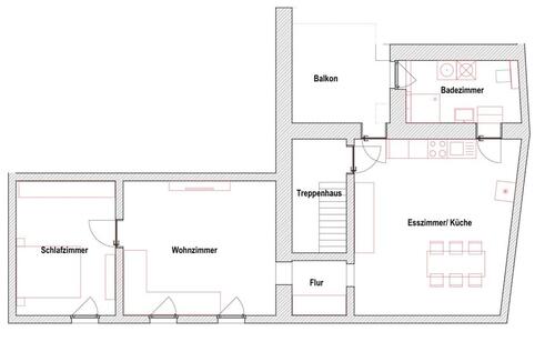 Foto - Kernsaniert & bezugsfertig ab 01.05 2-ZKB-Wohnung (76 m²)
