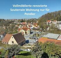 [TOP] Vollmöblierte renovierte Souterrain Wohnung nur für Pendler - Gräfenberg