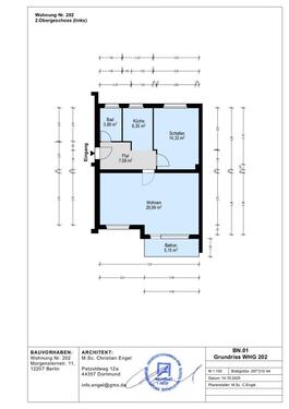 Foto - Stilvolle 2,5 (Aktuell 2) Zimmer-DG Wohnung mit EBK ohne Makler