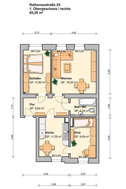 Foto - 3 Zimmer Etagenwohnung zur Miete in Werdau