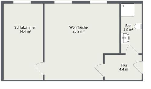 Foto - 2-Zimmer-Erdgeschoßwohnung in Döbeln