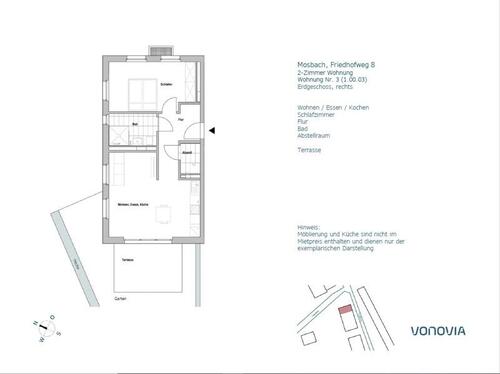 Foto - 2 Zimmer Erdgeschoßwohnung in Mosbach