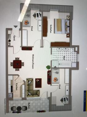 Foto - 4 Zimmer Wohnung zum vermieten - 780,00&nbsp;EUR Kaltmiete, ca.&nbsp; 77,00&nbsp;m&sup2;