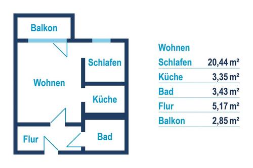 Foto - 1 Zimmer Etagenwohnung zur Miete in Reichenbach im Vogtland