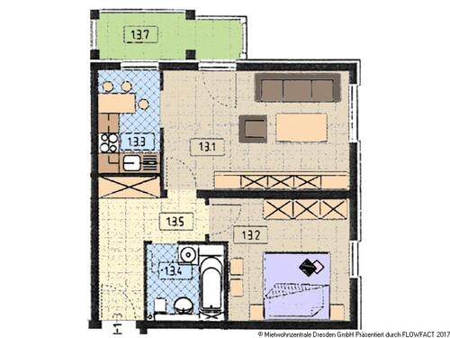 Foto - 2 Zimmer Etagenwohnung zur Miete in Dresden