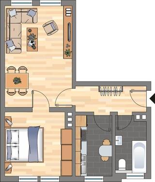 Foto - 2 Zimmer Etagenwohnung zur Miete in Oldenburg