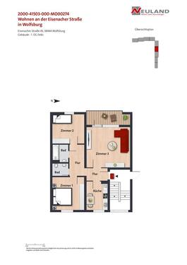 Foto - 3 Zimmer Etagenwohnung zur Miete in Wolfsburg