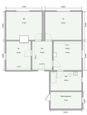 Foto - Whg, 2.OG, 4 Zi, 69 m², 510 €, 09618 Mittelsaida