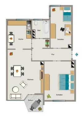 Foto - Bei VIVAWEST die Sonnenstrahlen auf dem eigenen Balkon genießen.
