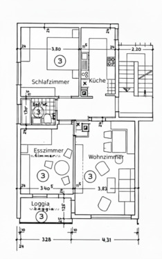 Foto - 3 Zimmer Etagenwohnung in Stuttgart