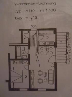 Foto - 2 Zi-Wohnung 60 qm, mit Balkon und Stellplatz