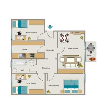 Foto - 4 Zimmer Etagenwohnung zur Miete in Herten