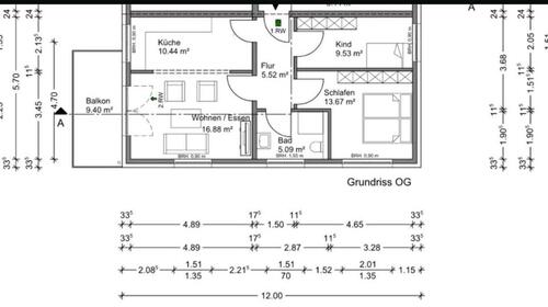 Foto - 3- Zimmer Wohnung - 768,00&nbsp;EUR Kaltmiete, ca.&nbsp; 64,00&nbsp;m&sup2;