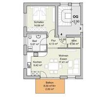 Erstbezug Neubau: 2-Zimmer Wohnung, möbliert, Balkon, Meitingen