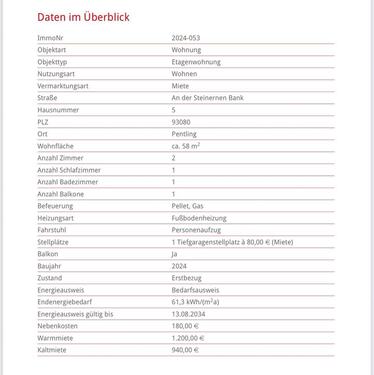 Foto - 2 Zimmer Etagenwohnung zur Miete in Regensburg