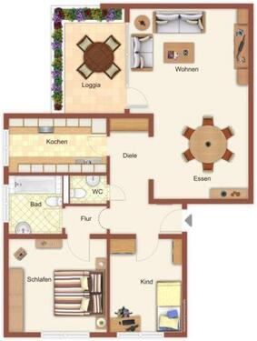 Foto - Stilvolle 3-Zimmerwohnung in ruhiger Lage von Hanau