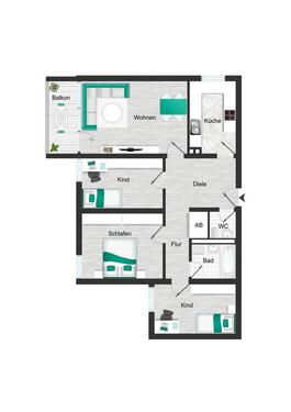 Foto - Helle und geräumige 4-Zimmer-Wohnung in München mit Balkon