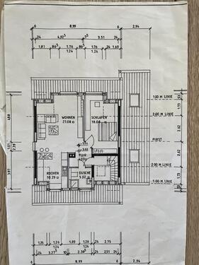 Foto - Heppenheim 2 Zimmer Dachgeschoss Wohnung mit EBK teilmöbiliert