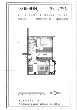 Foto - 2 Zimmer Etagenwohnung in Bergheim