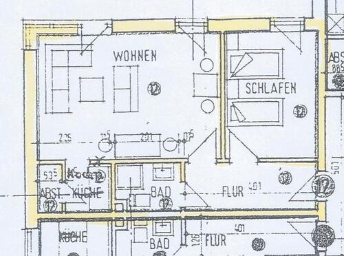 Foto - 2-Zimmer-Wohnung - 560,00&nbsp;EUR Kaltmiete, ca.&nbsp; 45,00&nbsp;m&sup2;