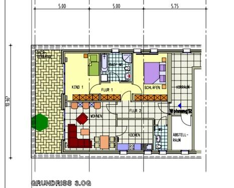 Foto - Dachterrassenwohnung - 950,00 EUR Kaltmiete,